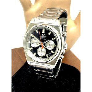 Casio Men's Watch EFB730 Edifice Quartz Chronograph Black Dial Steel 5742 40mm